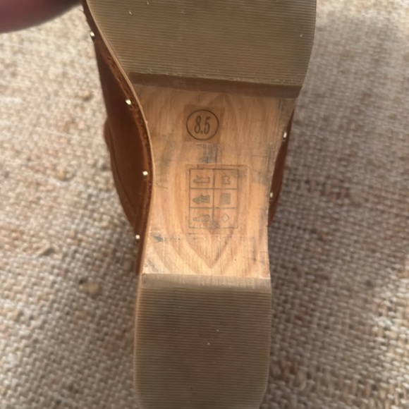 Dolce Vita Closen Wooden Clogs Brown Sz 8.5 Anthropologie - Picture 7 of 7